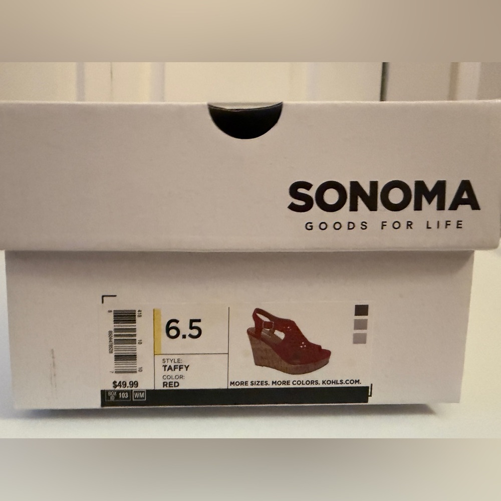 Kohl's Sonoma Red Woven Wedges - Picture 7 of 8